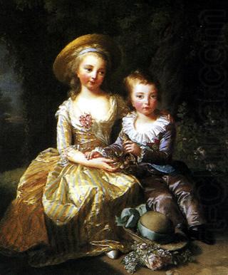 eisabeth Vige-Lebrun Portrait of Madame Royale and Louis Joseph china oil painting image